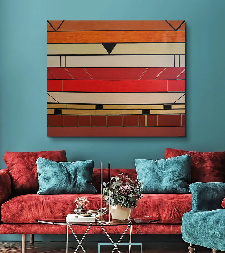 Fusion Orangée - signé par l'artiste Nada ZR. – Massinart
