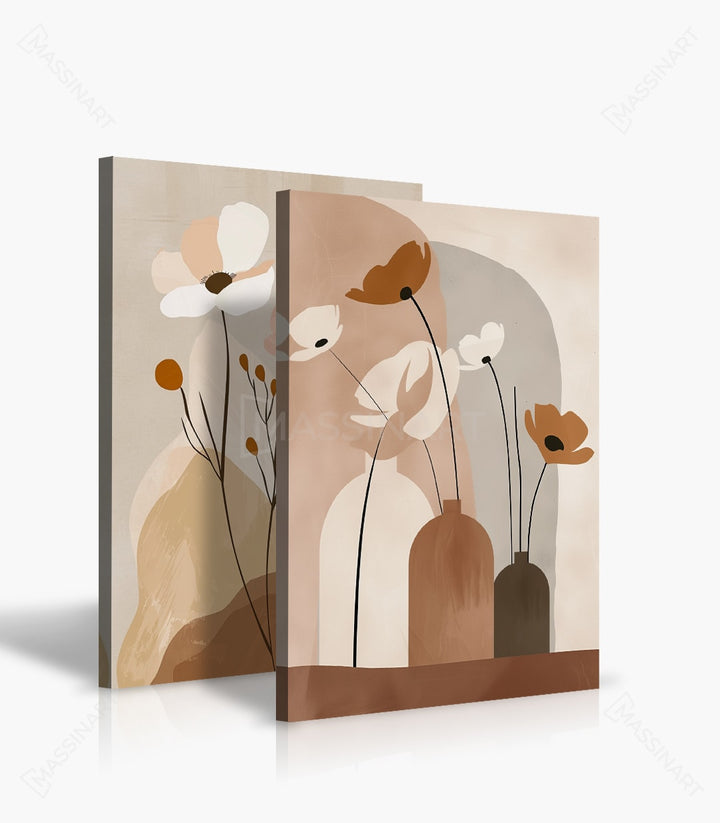 Tableau floral contemporain ligne épurée - Massinart