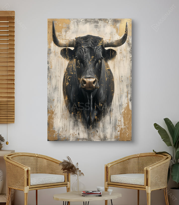 Décoration intérieur avec tableau taureau Force style contemporain — Massinart