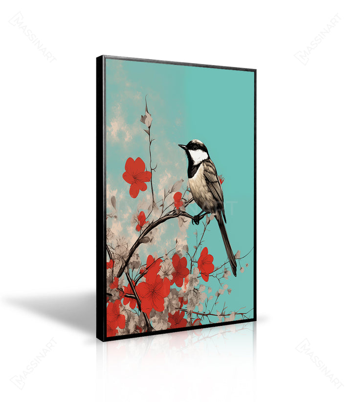 Tableau Flying High ambiance salon moderne bleu Massinart