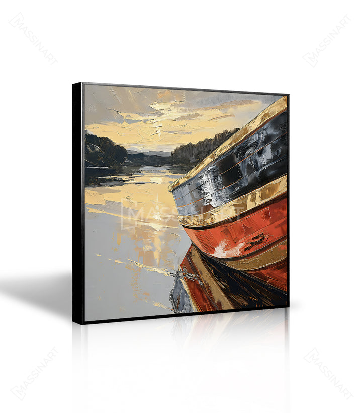 Mise en situation chambre tableau bateau voile Massinart