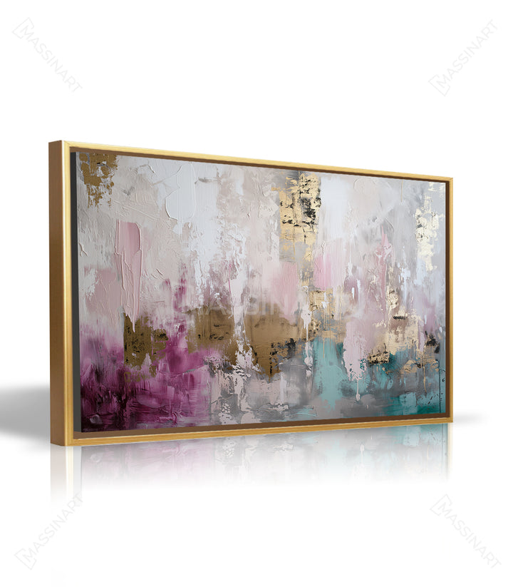 Tableau abstrait détail textures et dorures Massinart — qualité Premium