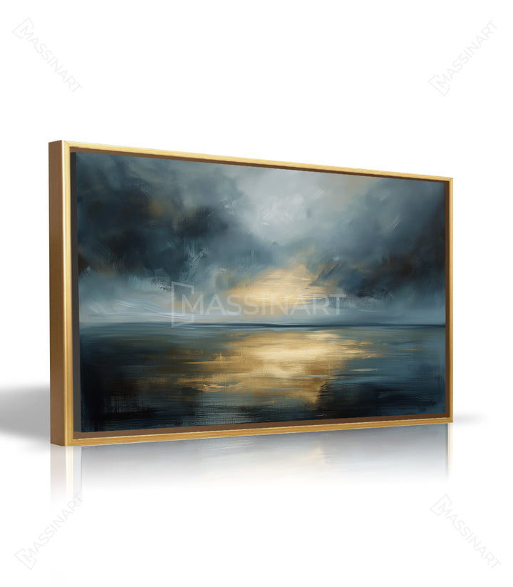 Tableau paysage côtier Seaside ambiance séjour contemporain, Massinart