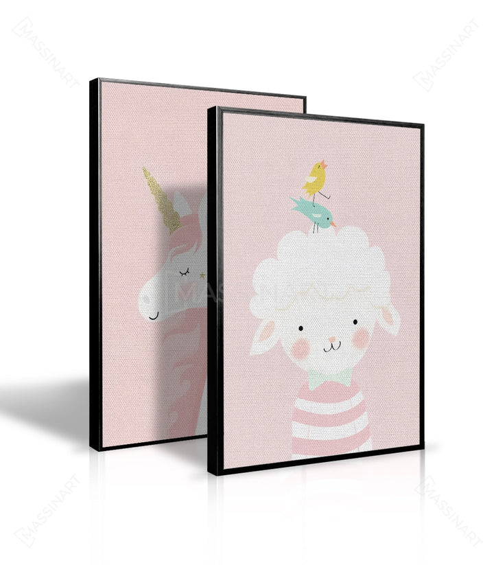 Mise en situation diptyque Cute Animals décoration intérieur