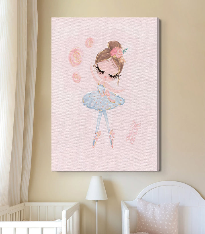 Tableau Little princess dans intérieur chambre rose Massinart