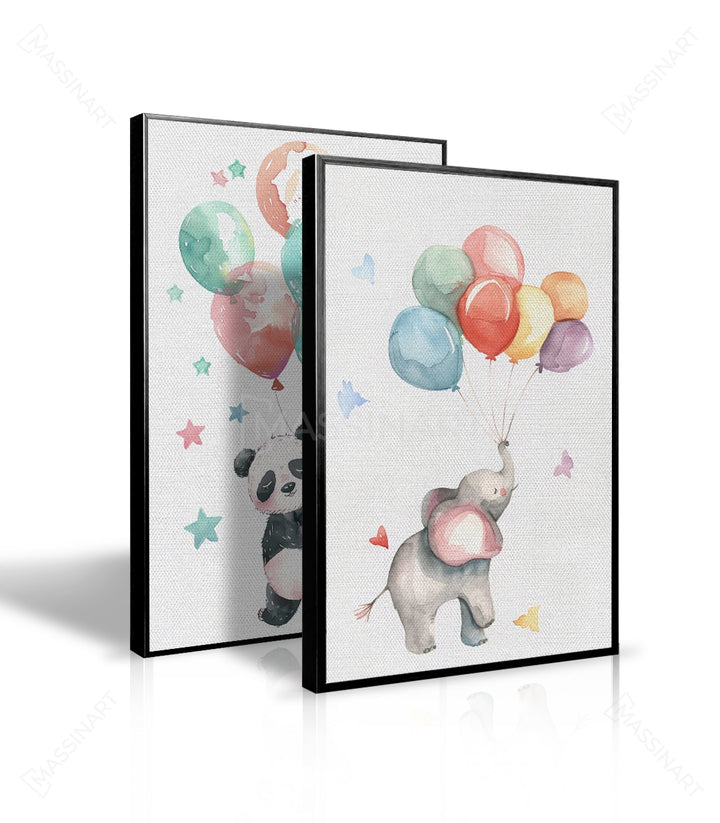 Tableau enfant ballons Massinart - mise en ambiance décoration murale