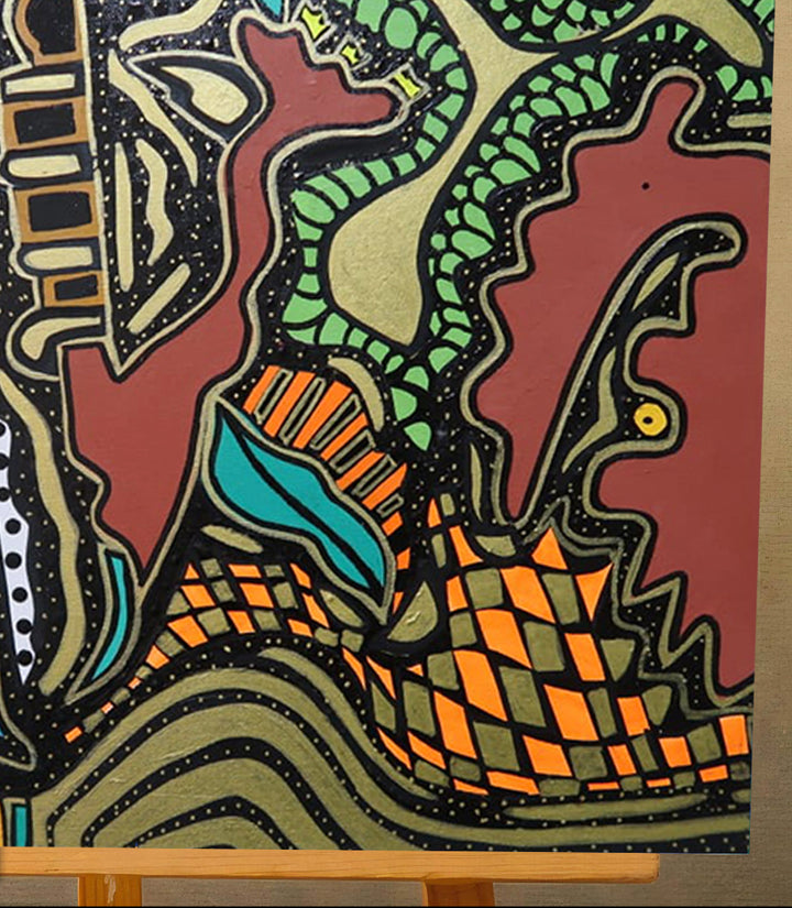 Danse sous l'ombre de l'eau - signé par l'artiste Nada ZR. – Massinart