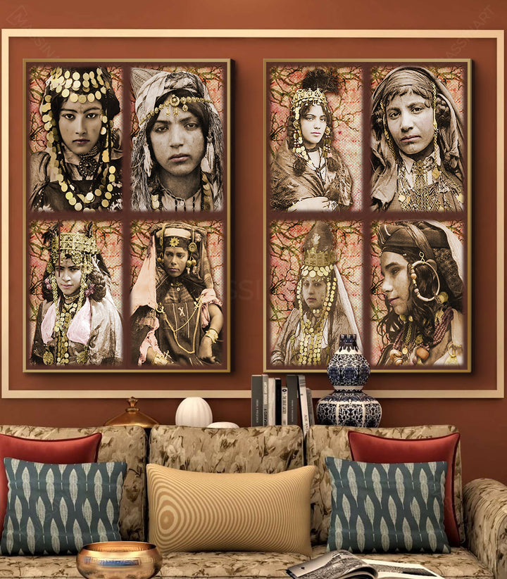 Tableau Berber Tribe Massinart — emballage livraison prêt à accrocher