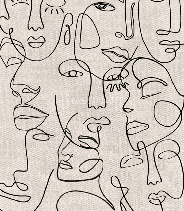 Tableau Facial Expressions Massinart — emballage livraison prêt à accrocher