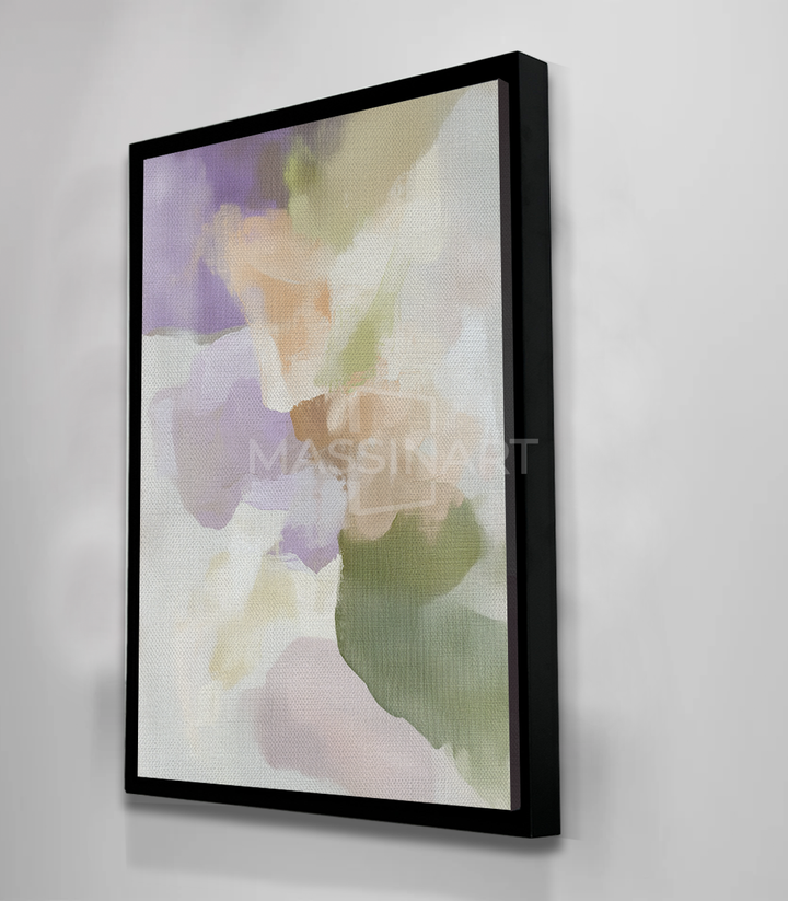 Chambre relaxation, décoration murale tableau Soft Echoes nuances douces Massinart