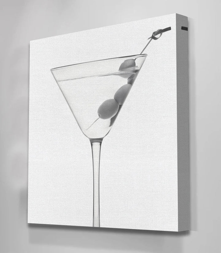 Tableau cocktail martini elegance noir blanc Massinart