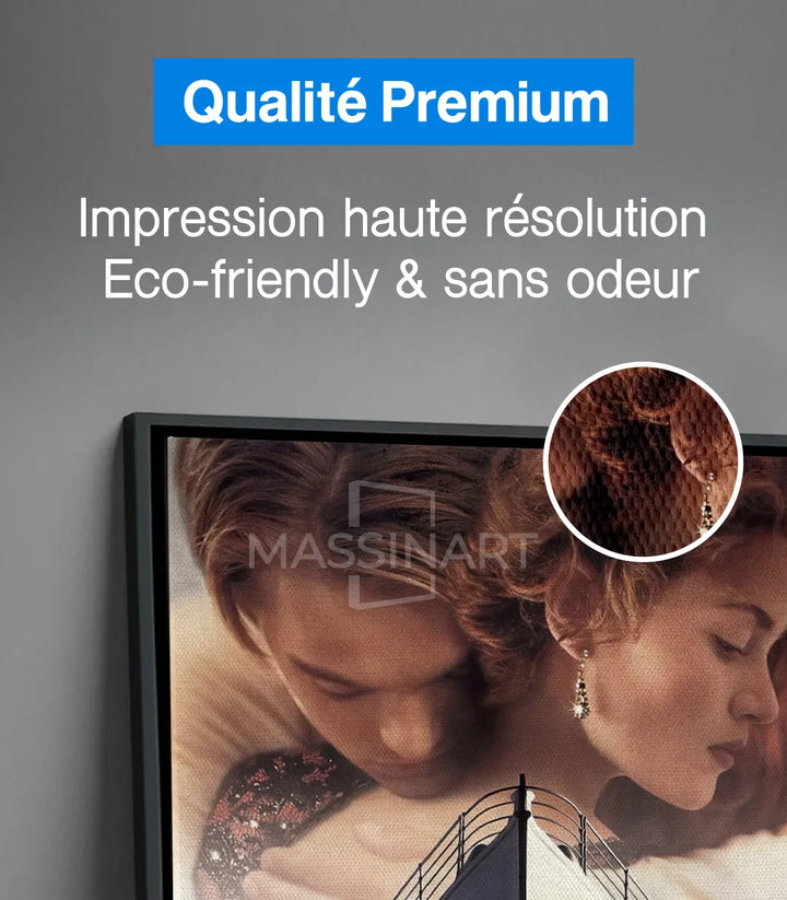 Tableau affiche Titanic détail couleurs dorées — Massinart
