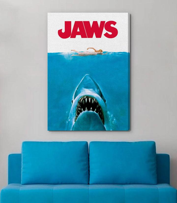 Tableau affiche cinema Jaws decoration murale Massinart