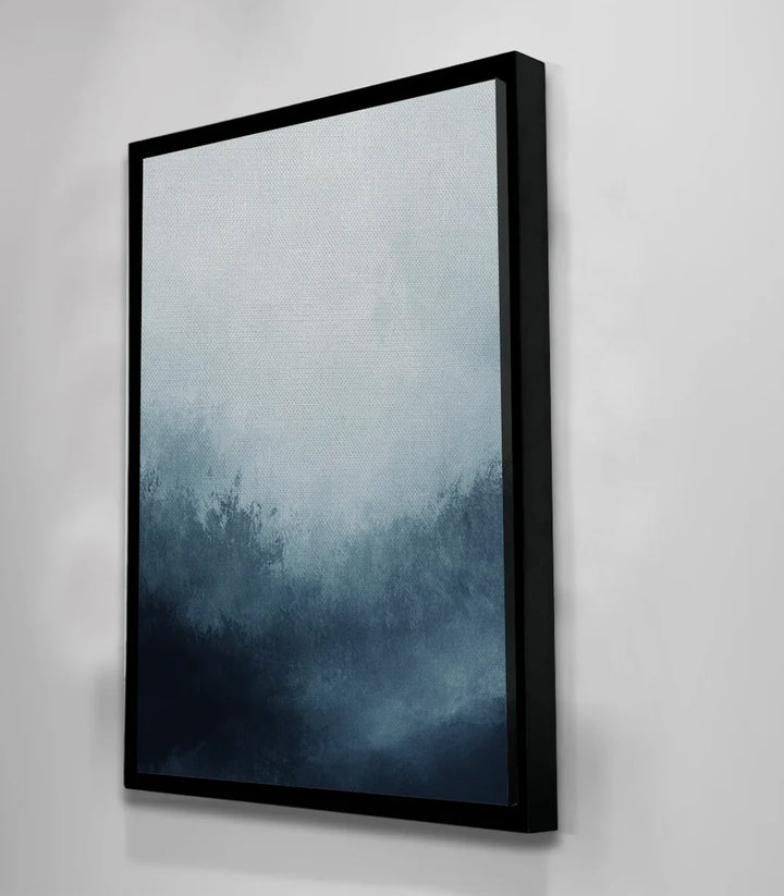 Composition abstraite ciel brume tonalités bleues Massinart