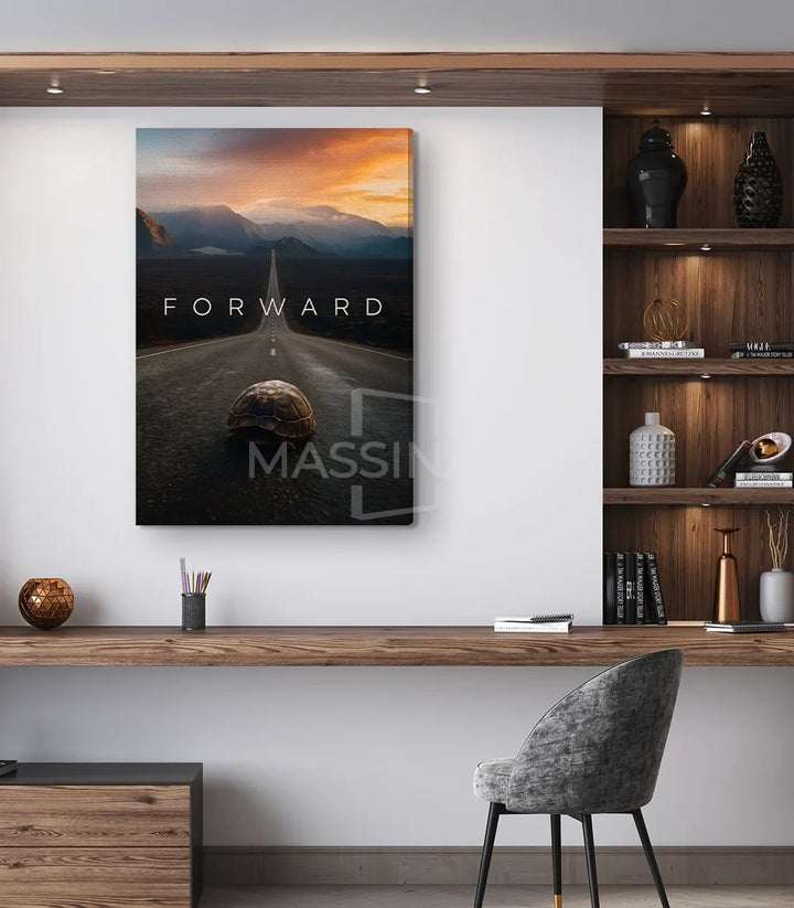 Décoration intérieur bureau tableau Forward aspiration voyage Massinart