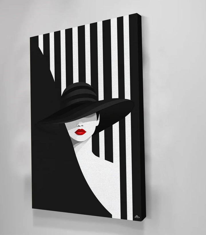 Tableau silhouette femme noir blanc Massinart décoration murale