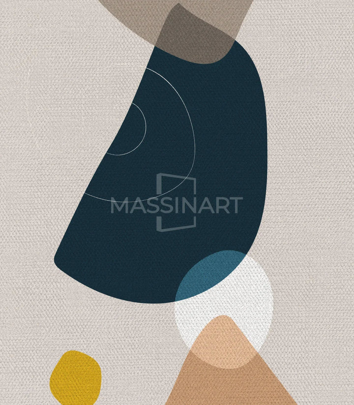 Tableau Echoed Shapes détail panneau droit silhouette Massinart