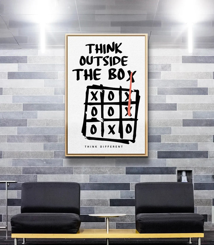 Décoration intérieur bureau tableau créativité Think Outside The Box Massinart