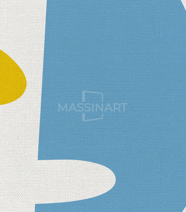 Tableau La Dolce Vita texte jaune minimaliste Massinart