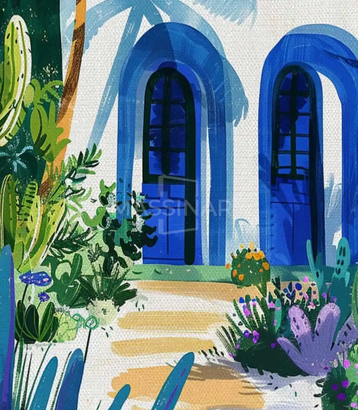 Tableau Blue Haven décoration intérieur séjour nordique, Massinart