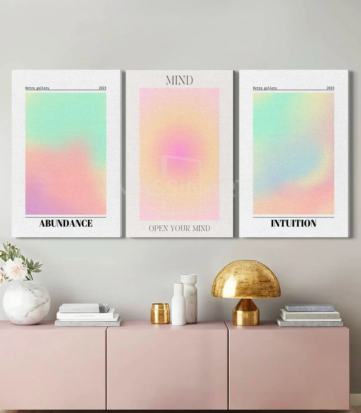 Tableau détail gauche Abundance gradient pastel Massinart