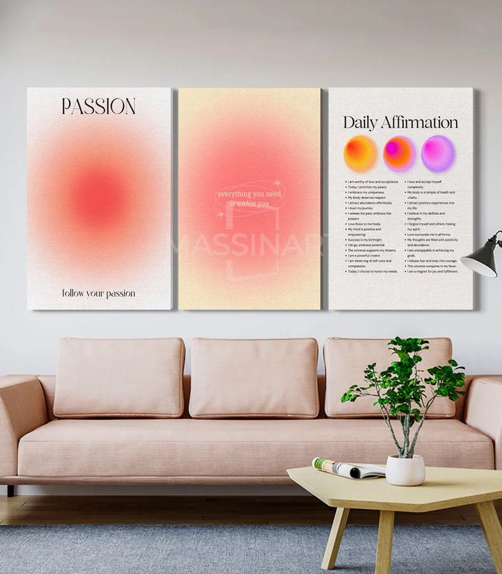 Tableau Power Within Massinart — emballage livraison prêt à accrocher