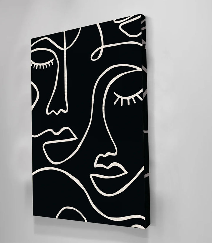 Tableau Black Elegance mise en situation salon moderne Massinart