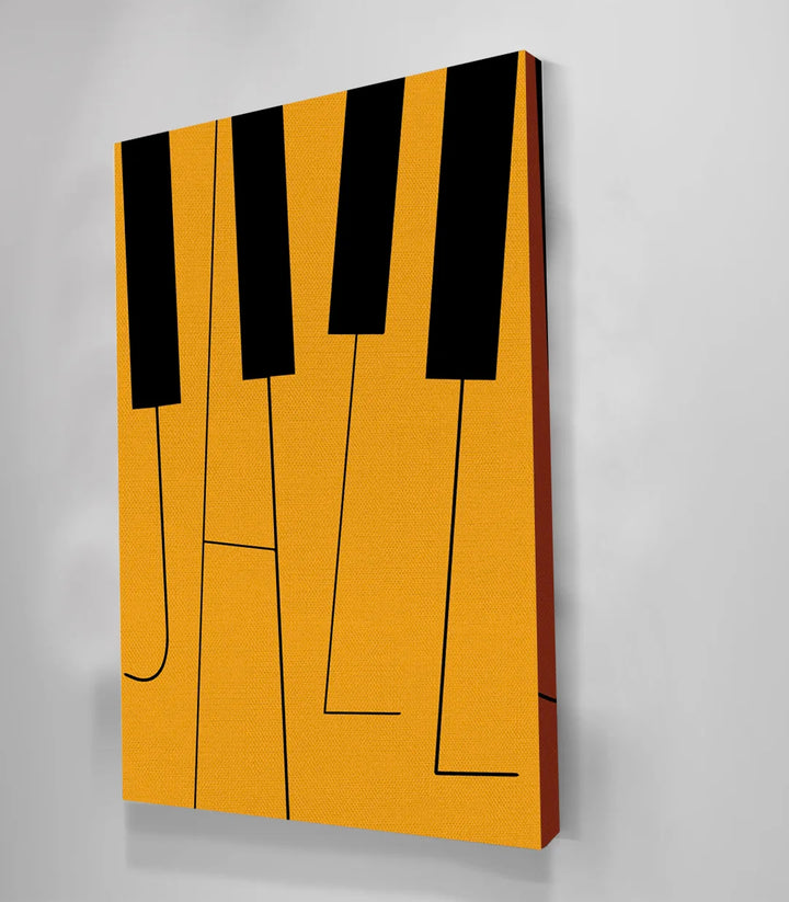 Tableau accordeon geometrique — formes abstraites beige noir, Massinart