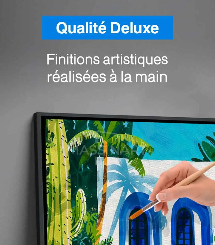 Tableau Blue Haven décor bureau exotique et apaisant, Massinart