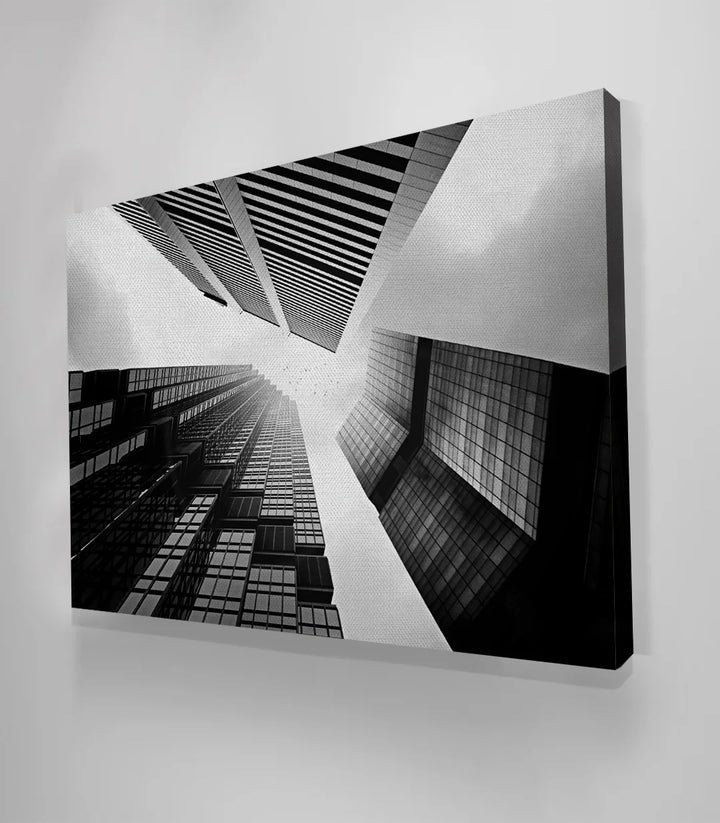 Tableau architecture urbaine building noir blanc Massinart