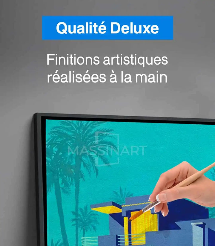 Mise en situation Tableau Villa Majorelle Massinart — couloir décoration art-déco