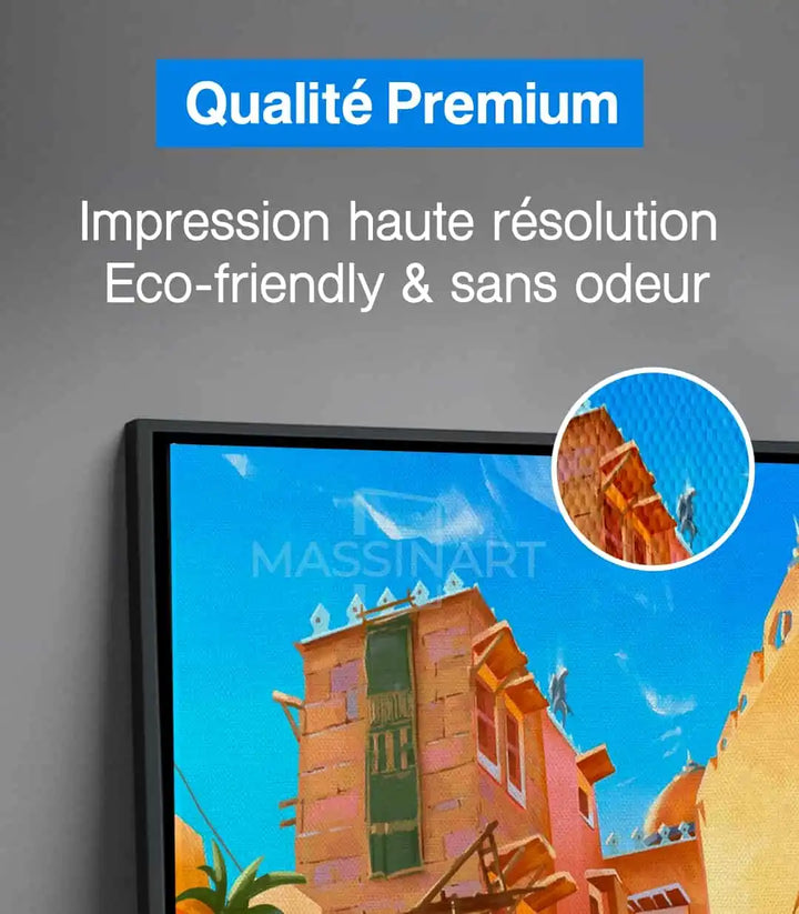 Création artistique Golden Alley ruelle colorée maroc style contemporain — Massinart