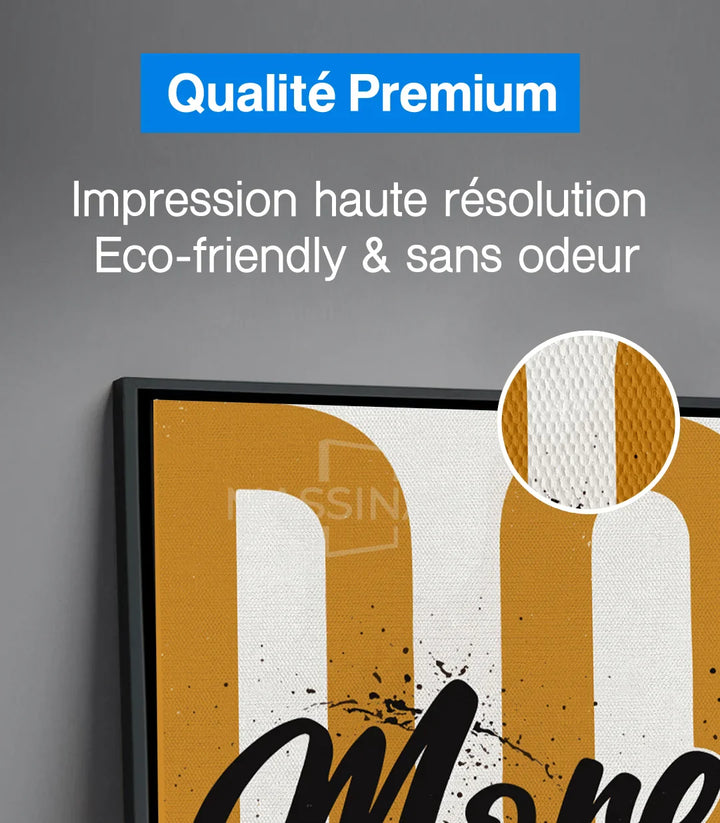 Tableau typographie Do More, ambiance bureau créatif Massinart