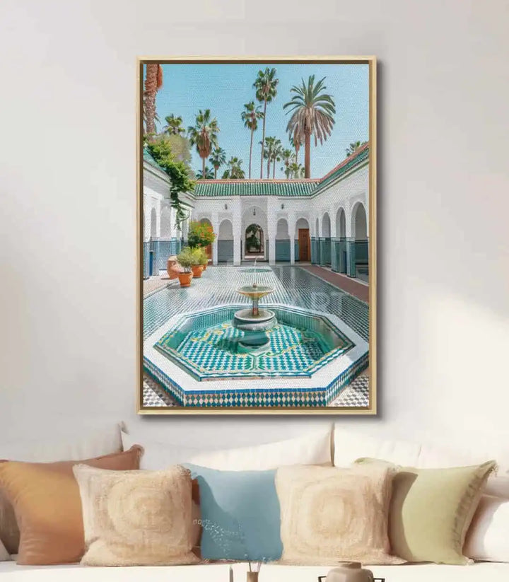 Décoration murale Tableau Palais Bahia — riad traditionnel Massinart