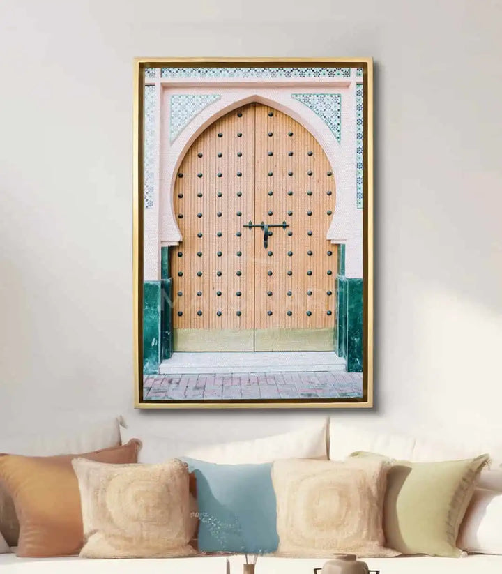 Mise en situation salon moderne - Tableau Porte Marocaine décoration murale Massinart
