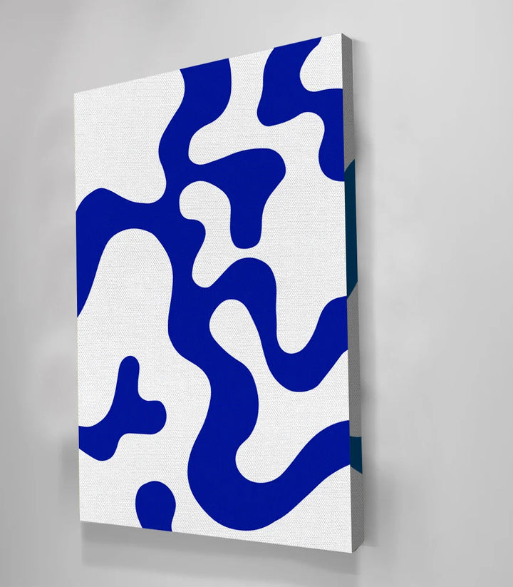 Tableau texte 'It's okay to be blue' fond bleu Massinart