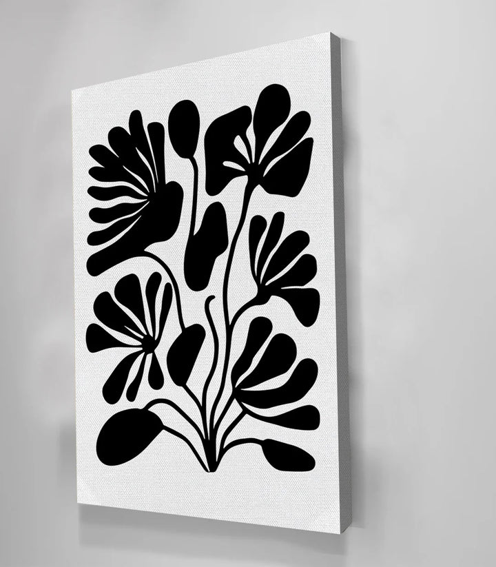 Tableau visage minimaliste trait blanc sur fond noir Massinart
