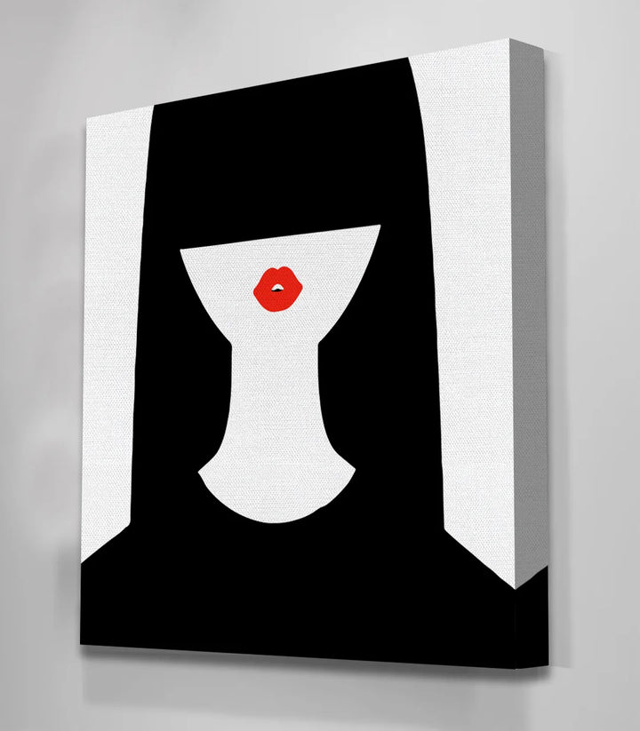 Tableau Be You calligraphie minimaliste noir blanc Massinart