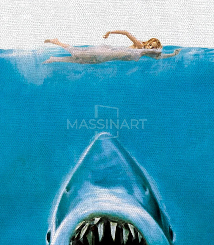 Tableau Jaws cinema cadre noir Massinart