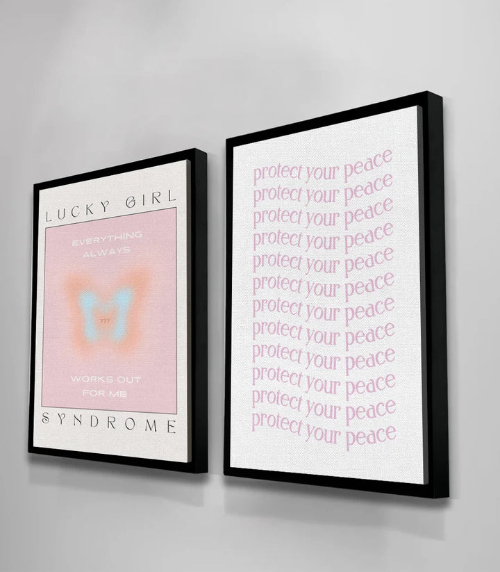 Décoration intérieur chambre fille : diptyque Lucky Girl avec accessoires rose coordonnés — Massinart