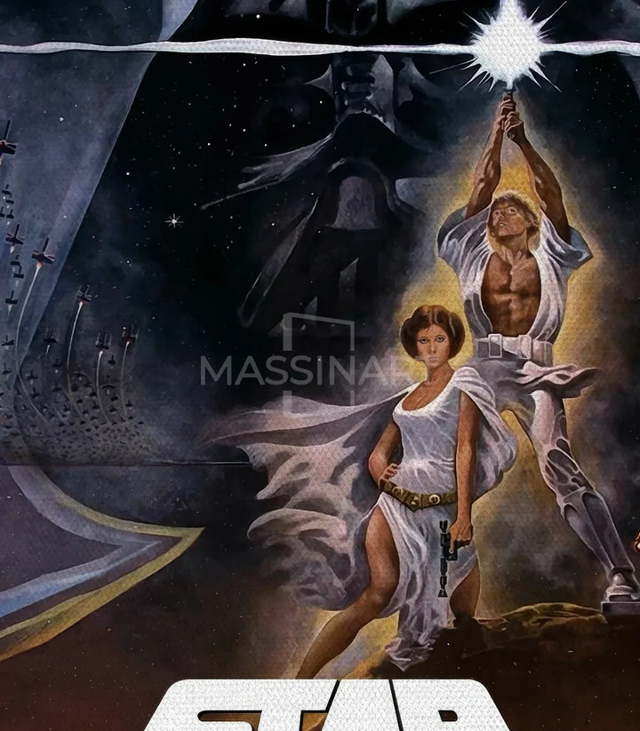 Affiche vintage film Star Wars — encadrement salon Massinart