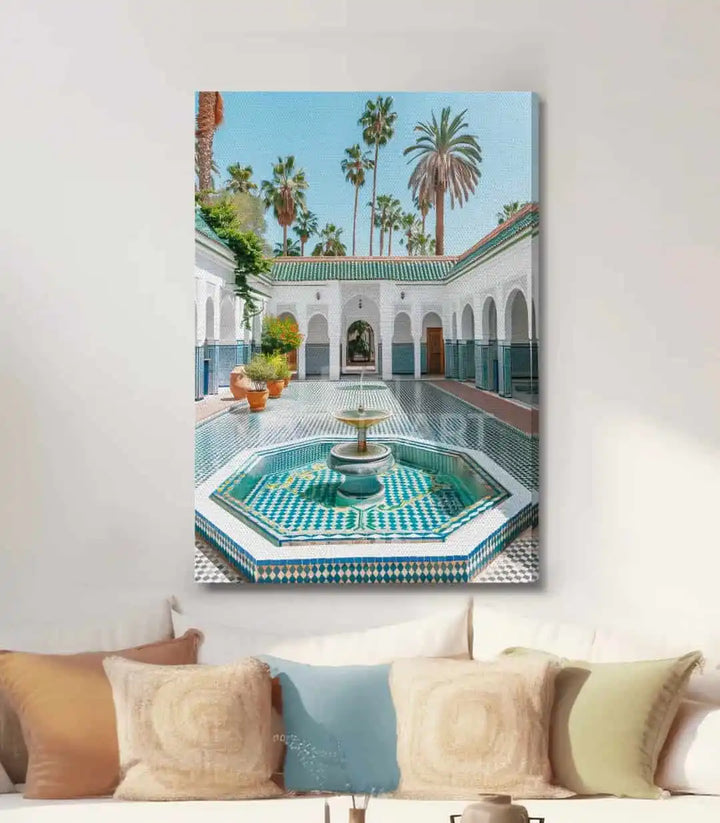 Tableau Palais Bahia ambiance salon marocain contemporain Massinart