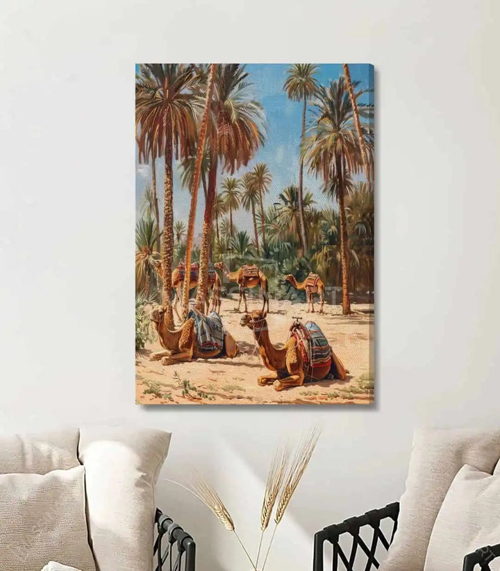 Tableau Nomads encadré noir paysage nomade Massinart