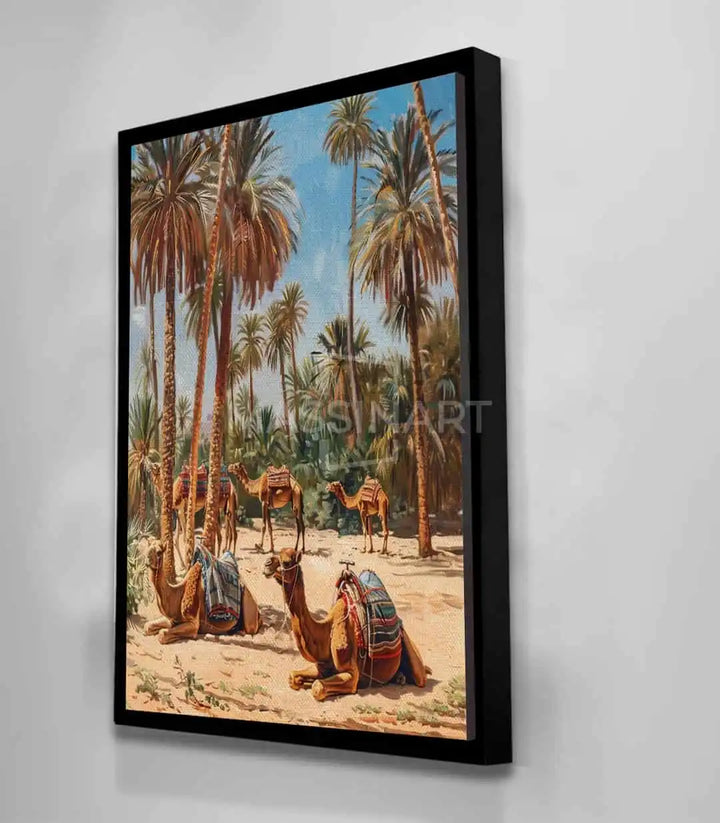 Tableau Nomads détail composition figurative désert Massinart