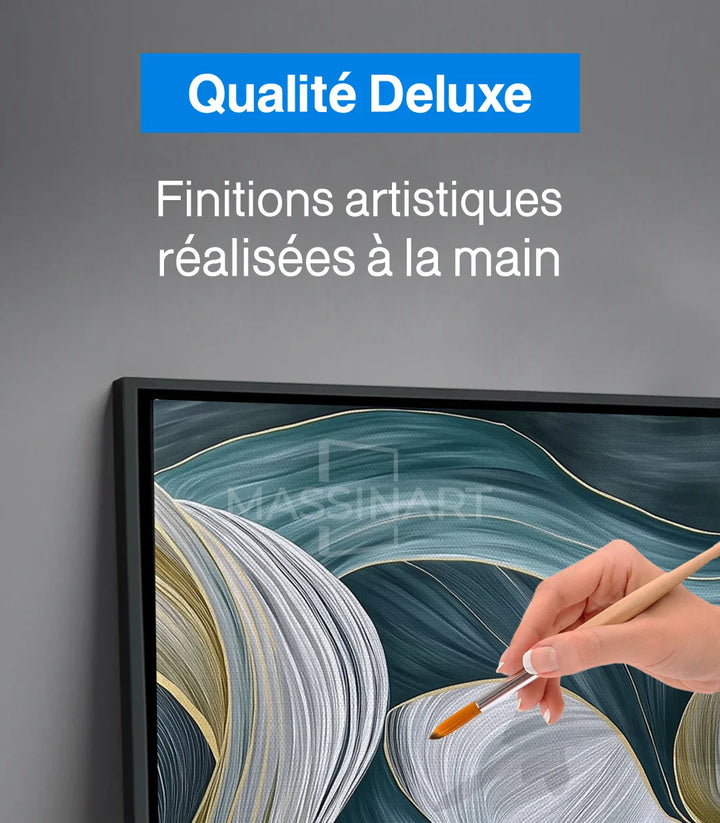 Détail tableau abstrait Flowing Drift Massinart