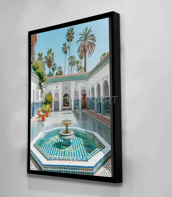 Simulation décor Tableau Palais Bahia séjour élégant Massinart