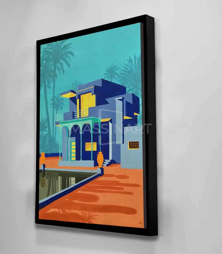 Mise en situation Tableau Villa Majorelle Massinart — salle à manger moderne