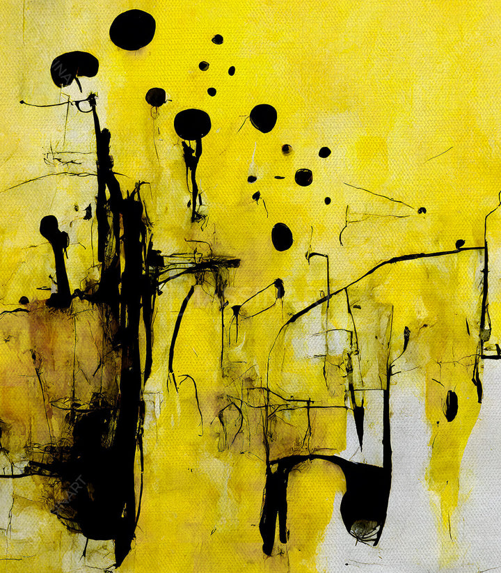 Tableau art abstrait moderne décoration mur salon marocain élégant — Massinart