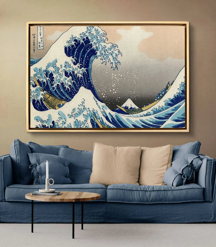 Mise en situation tableau Grande Vague décoration bureau Massinart
