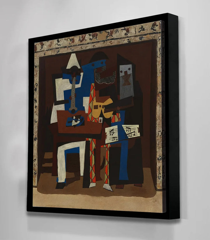 Simulation style décor — Tableau Three Musicians composition musiciens abstraits Massinart